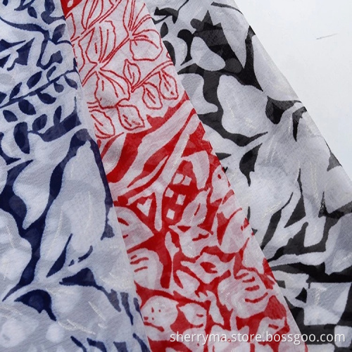 Newest design printed chiffon fabric
